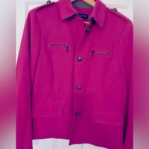Jones New York Stylish Pink Jacket Sz L